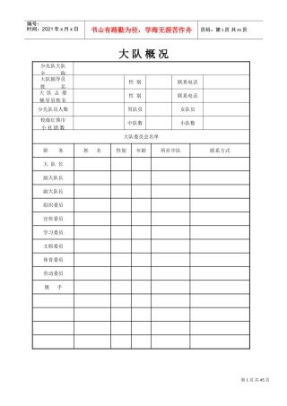 少先队大队记录簿电子版(DOC36页)