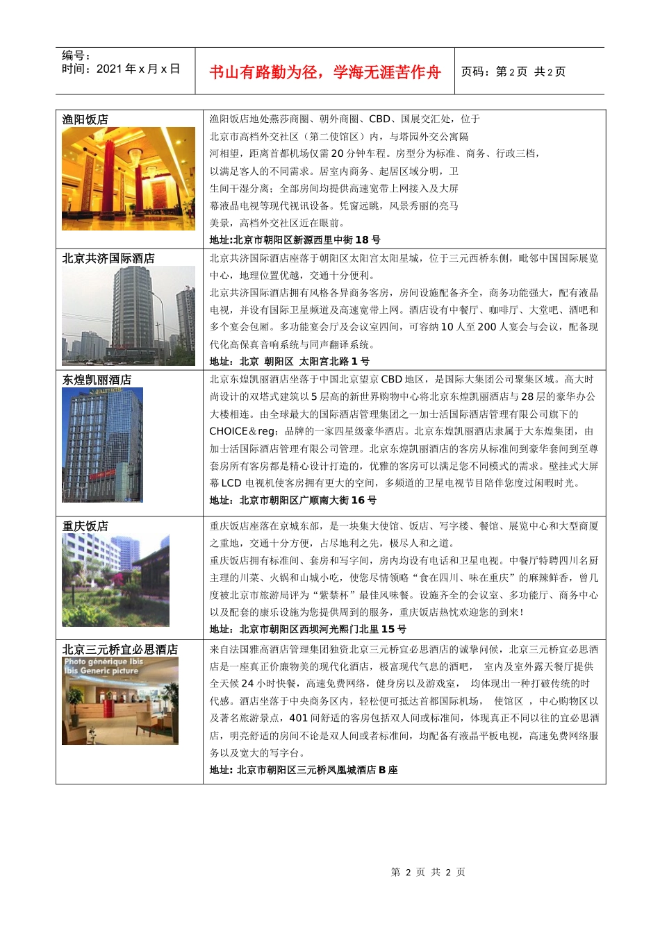 指定酒店介绍_第2页