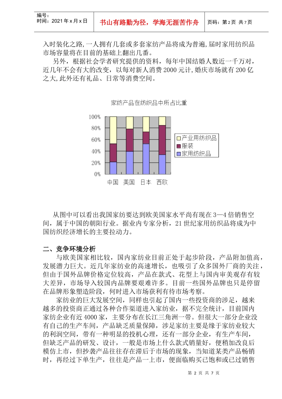 家用纺织品市场营销理论_第2页