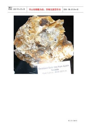 各种金矿矿石图片(DOC120页)