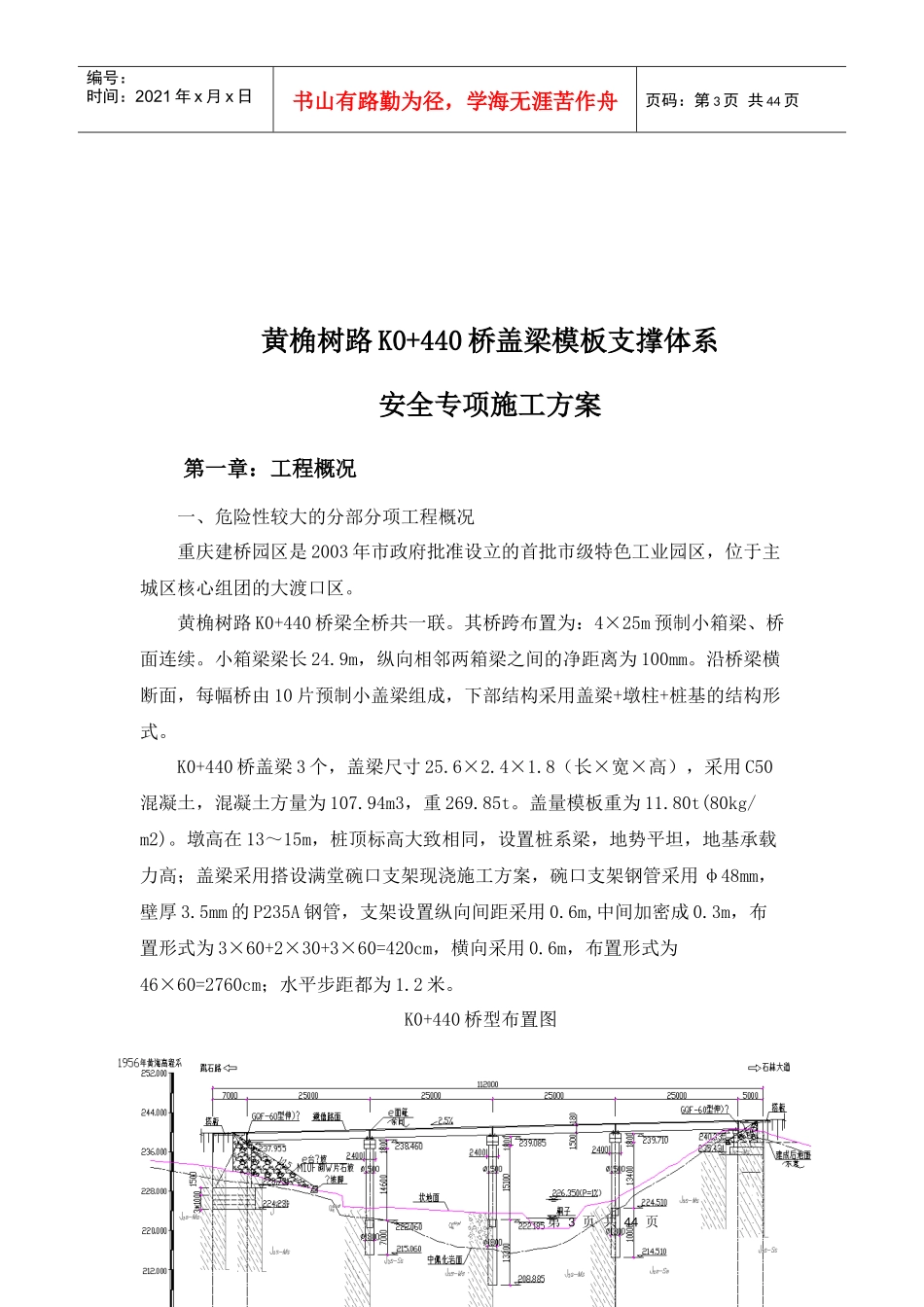 政道路工程盖梁模板支撑体系安全专项施工方案_第3页