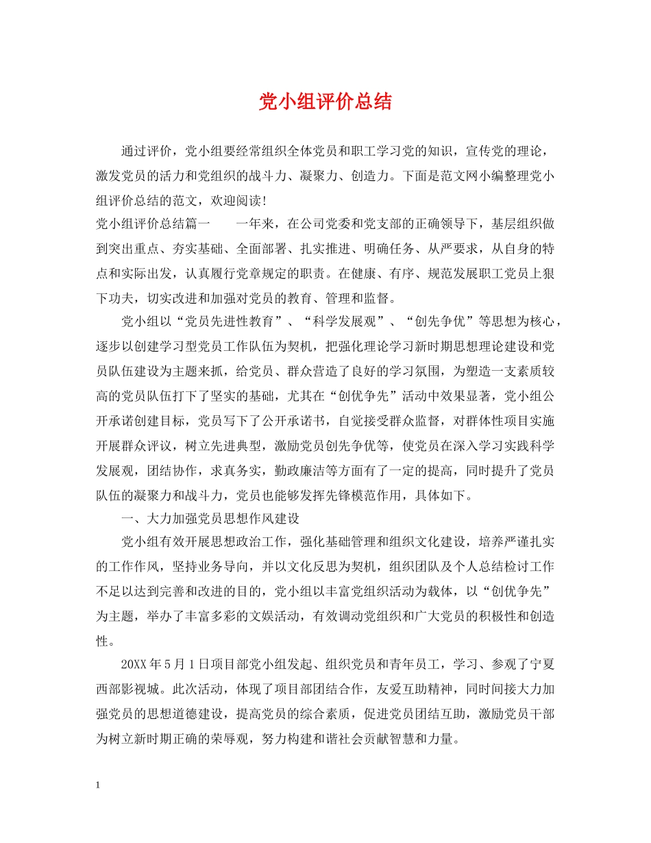 党小组评价总结 _第1页