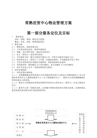 常熟世贸中心物业管理方案