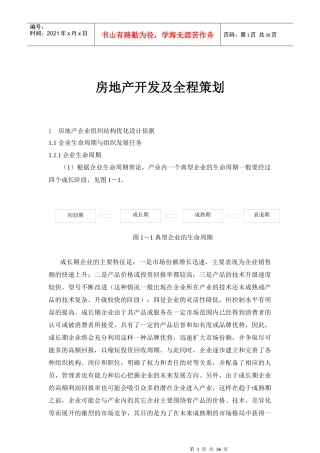 房地产开发及全程策划