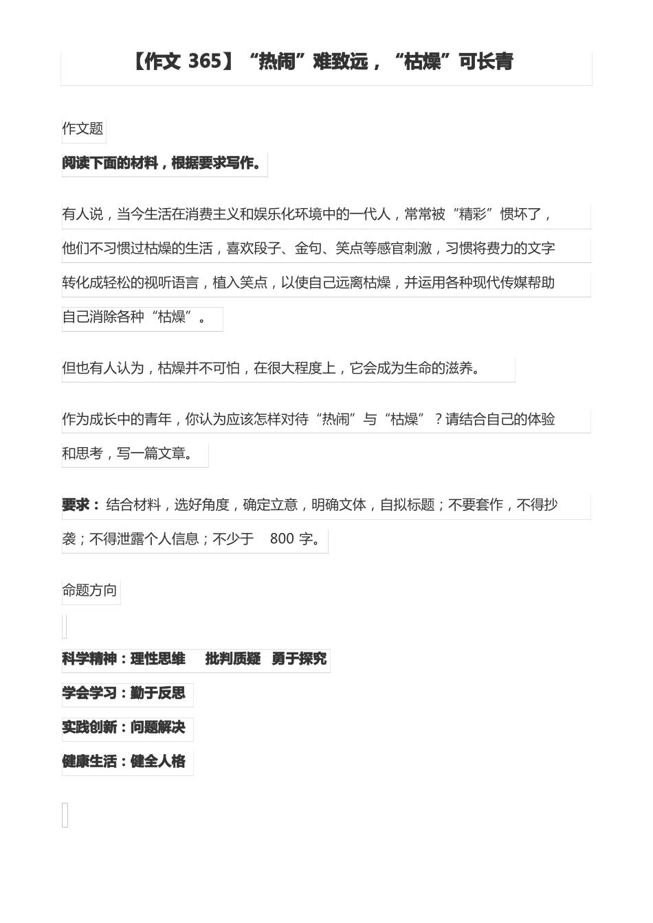 作文365热闹难致远,枯燥可长青_第1页