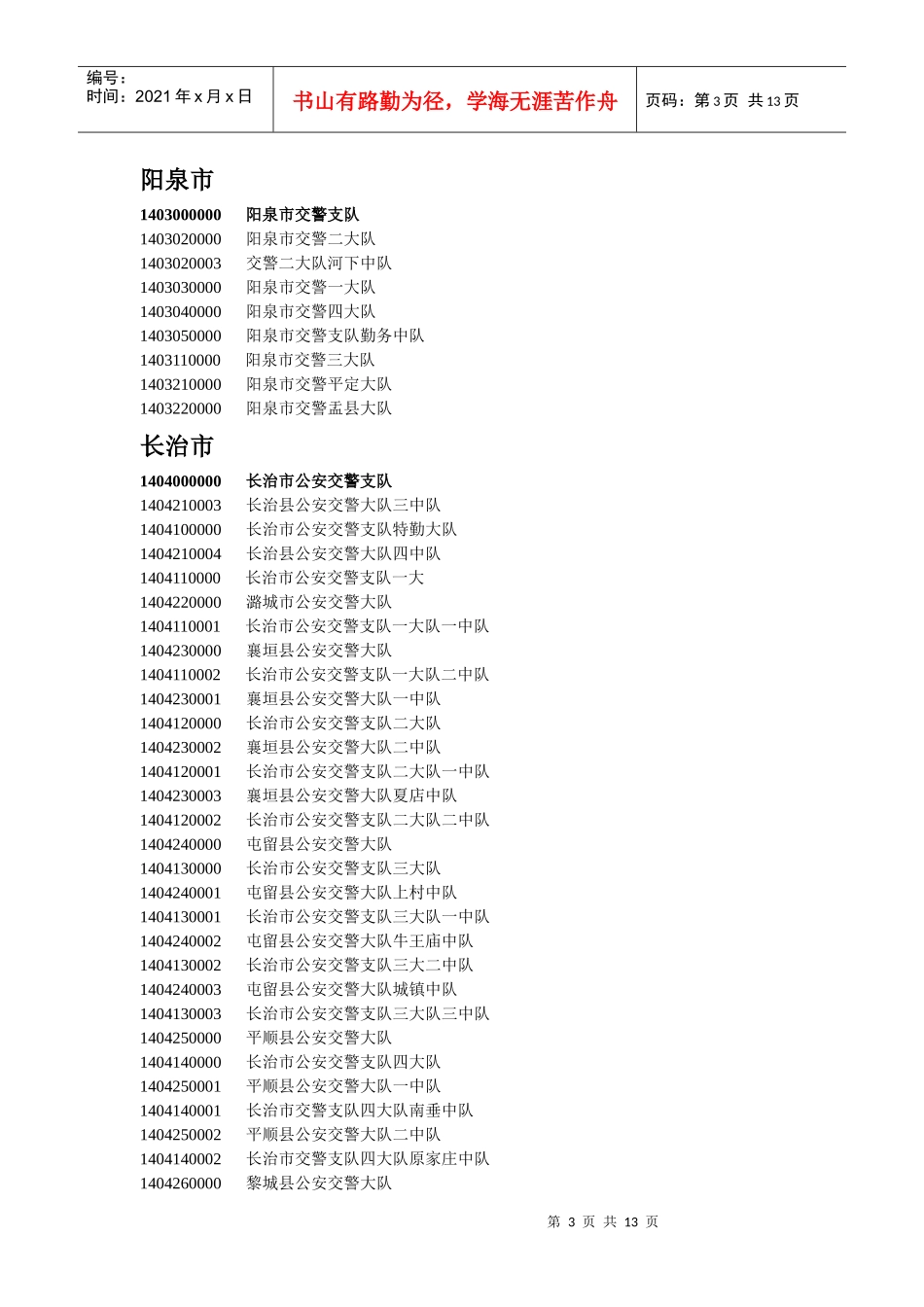 山西省交通违法处理机关代码_第3页