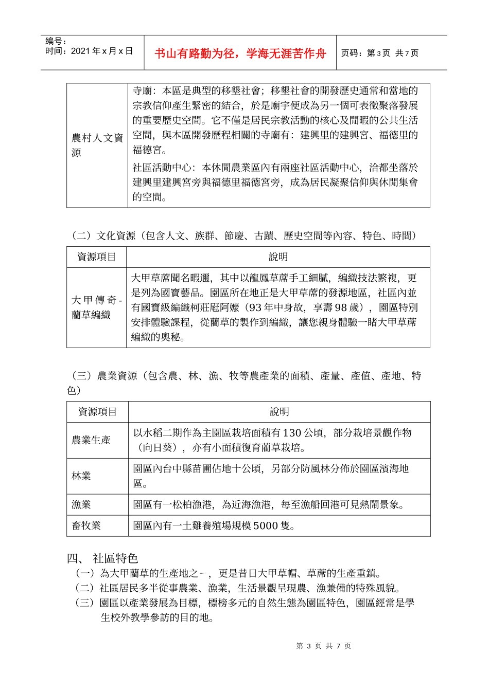 大甲镇匠师的故乡休闲农业区简介_第3页