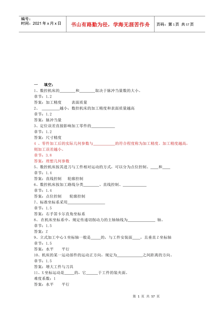 数控加工工艺学试题大全_第1页