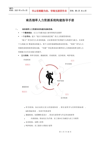 南昌烟草人力资源系统构建指导手册