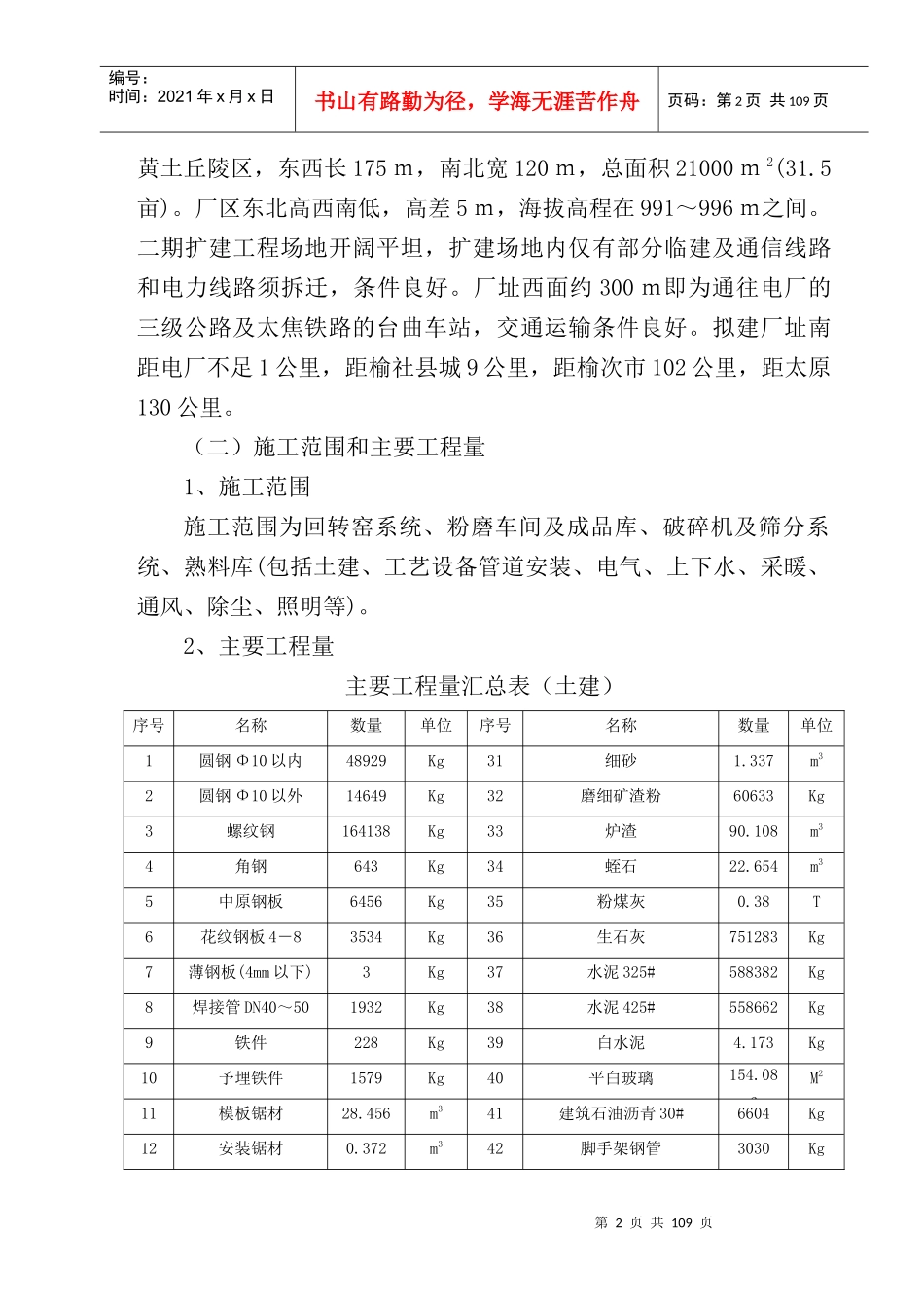 山西华能榆社电力二期扩建工程配套脱硫吸收剂生产厂建设工程_第2页
