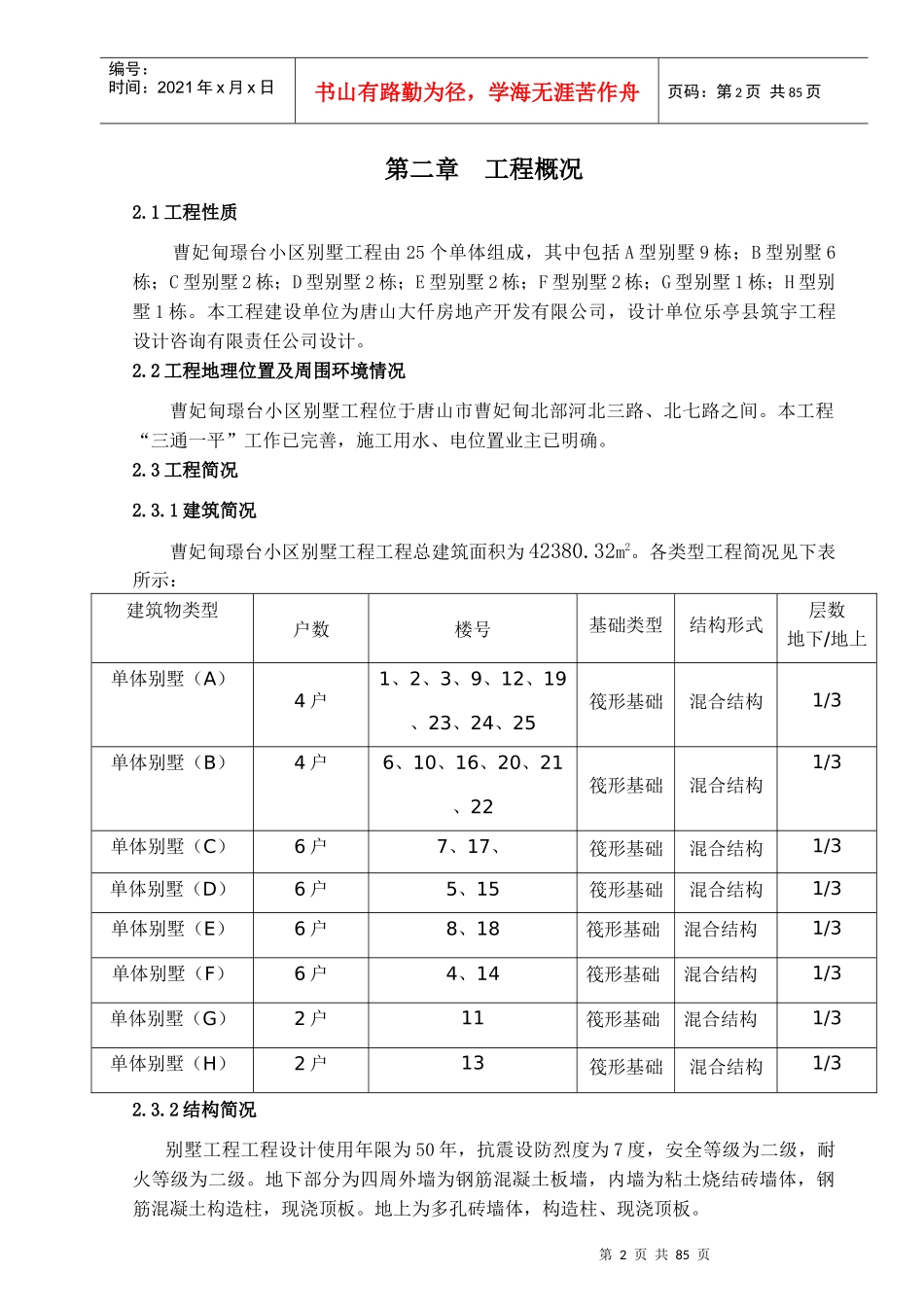 小区别墅施工组织设计_第2页
