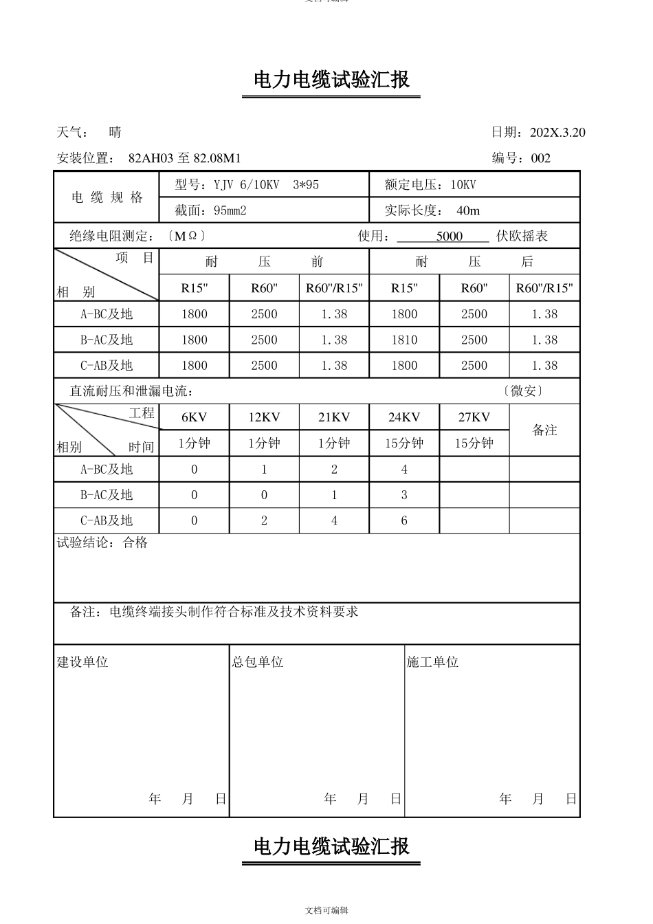高压电力电缆试验报告_第2页