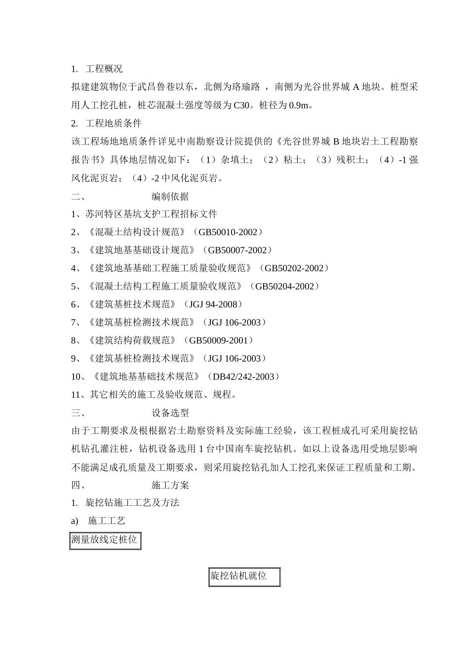 光谷世界城地块旋挖桩施工方案_第2页