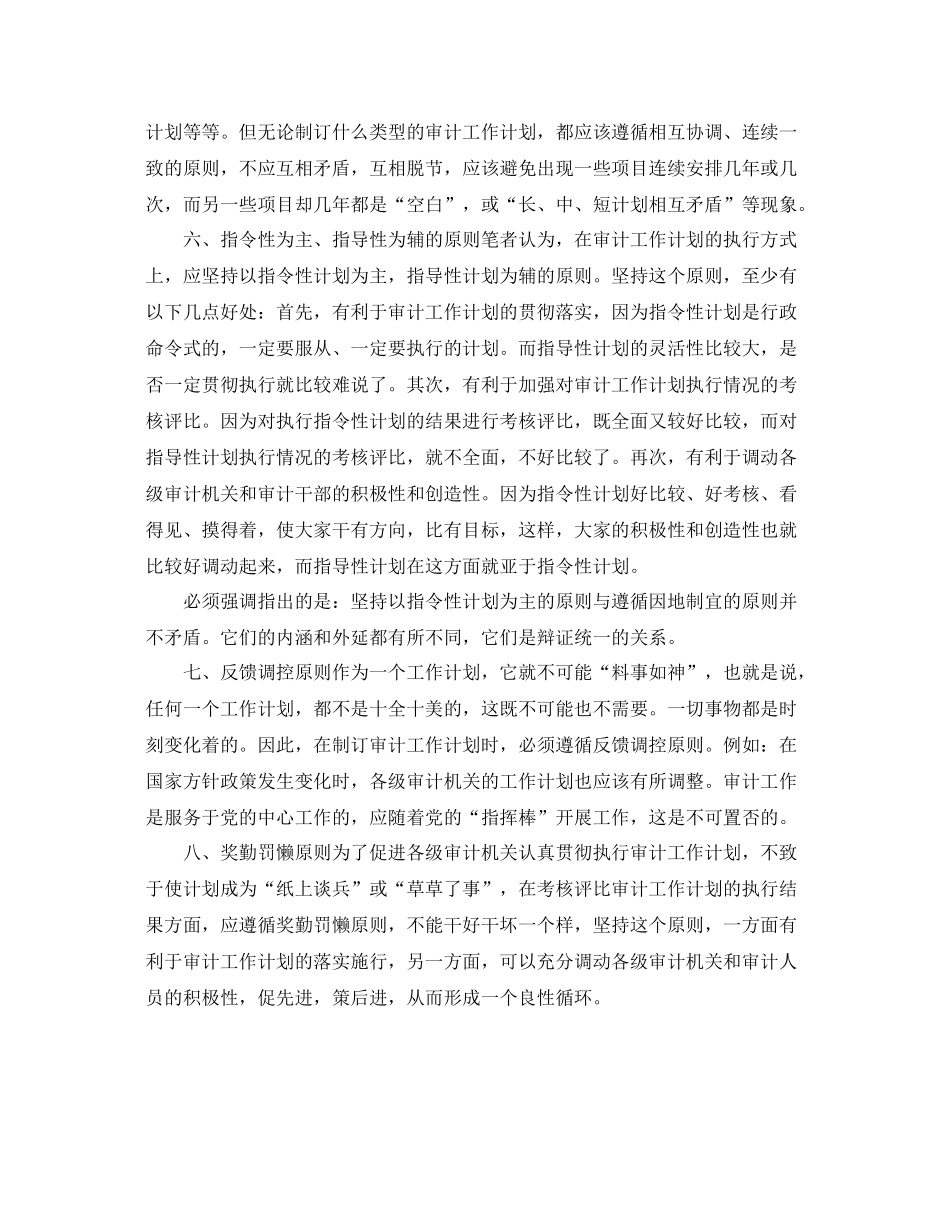 制订审计工作计划的八个基本原则 _第3页