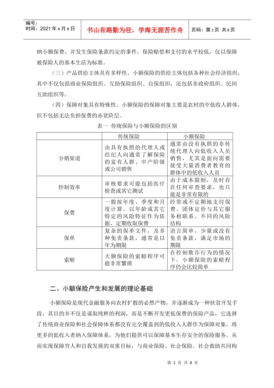 发展小额保险的国际经验及对策建议_第2页