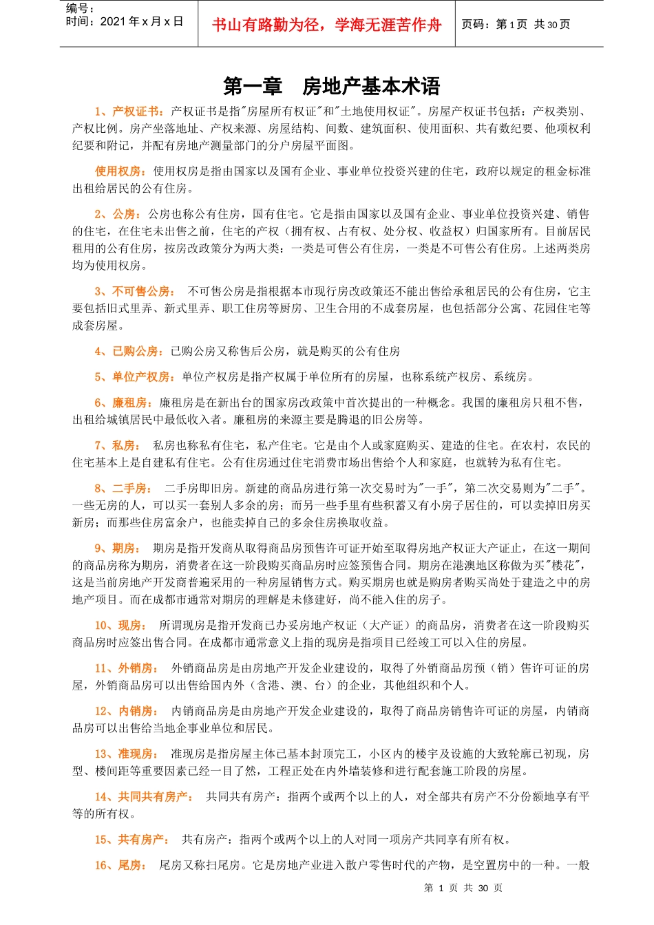 房地产产专业速成培-1_第1页