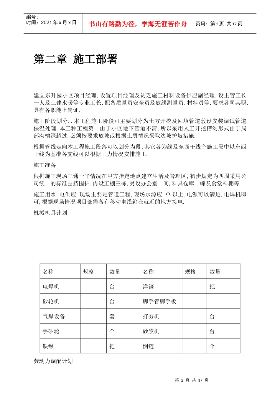 市政热力外网工程施工组织设计方案_第3页