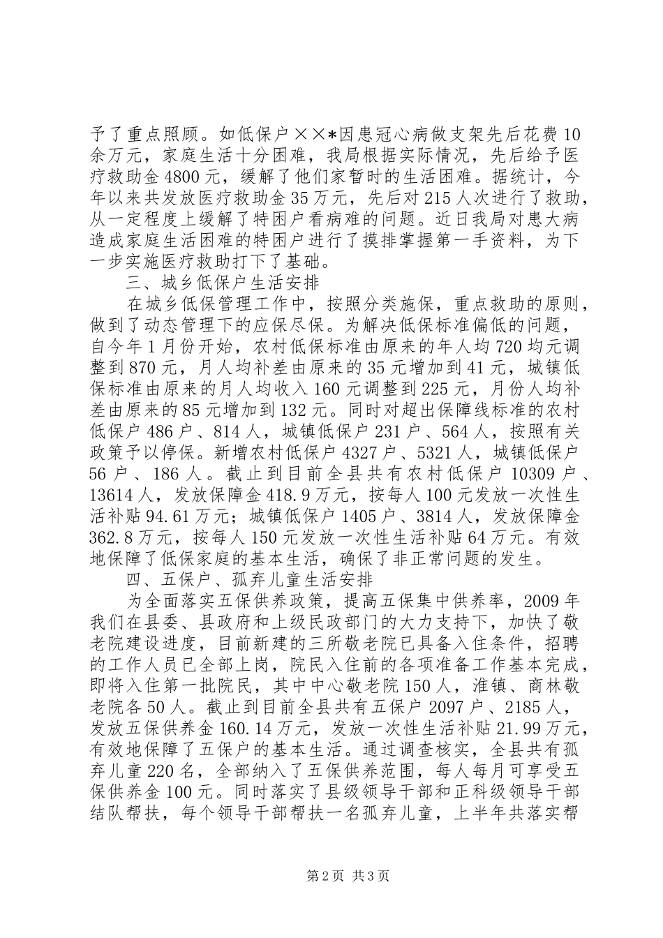 民政局重点工作开展情况的汇报_第2页