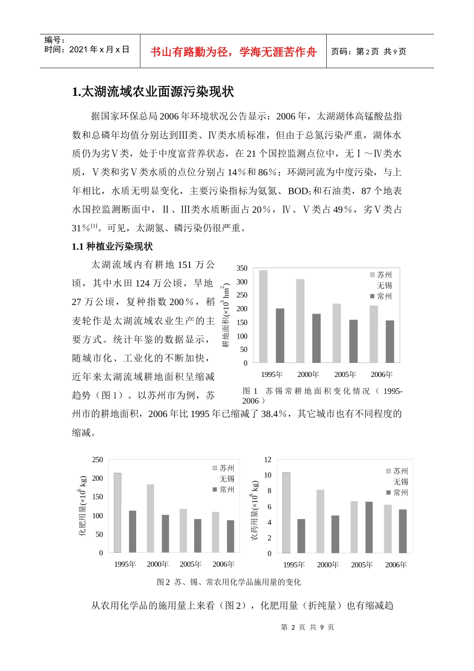 太湖流域发展有机农业控制面源污染的可行性分析_第2页