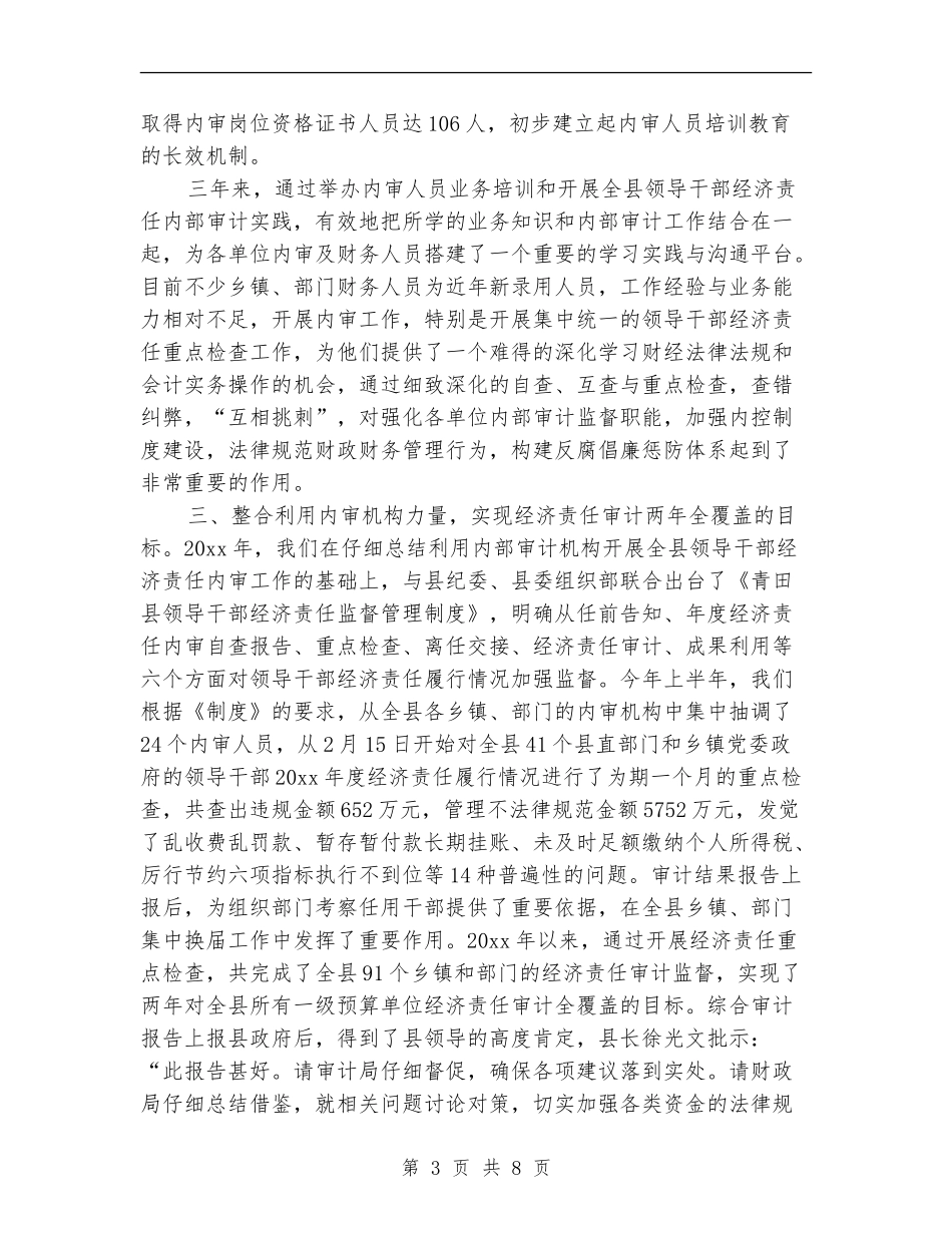 内部审计工作总结精选范文_第3页