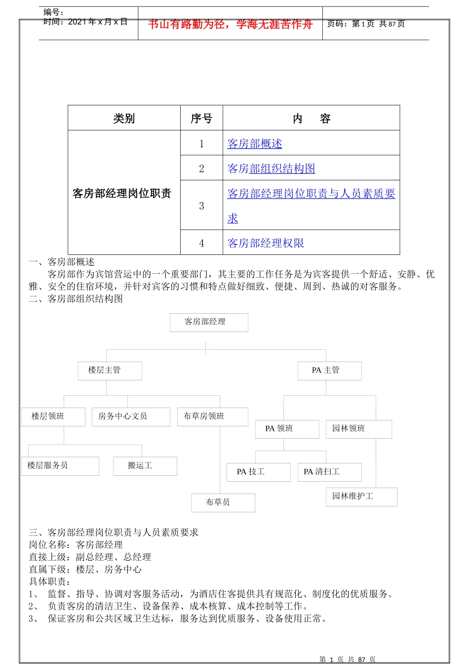 客房部岗位职责、工作流程和要求_第2页