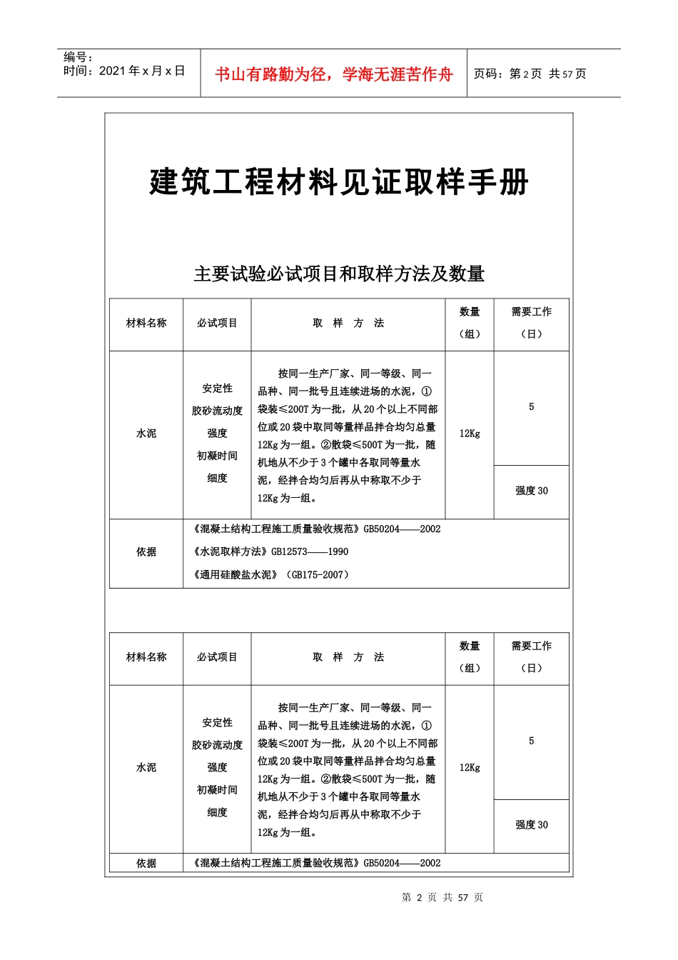 建筑工程材料见证取样手册_第2页