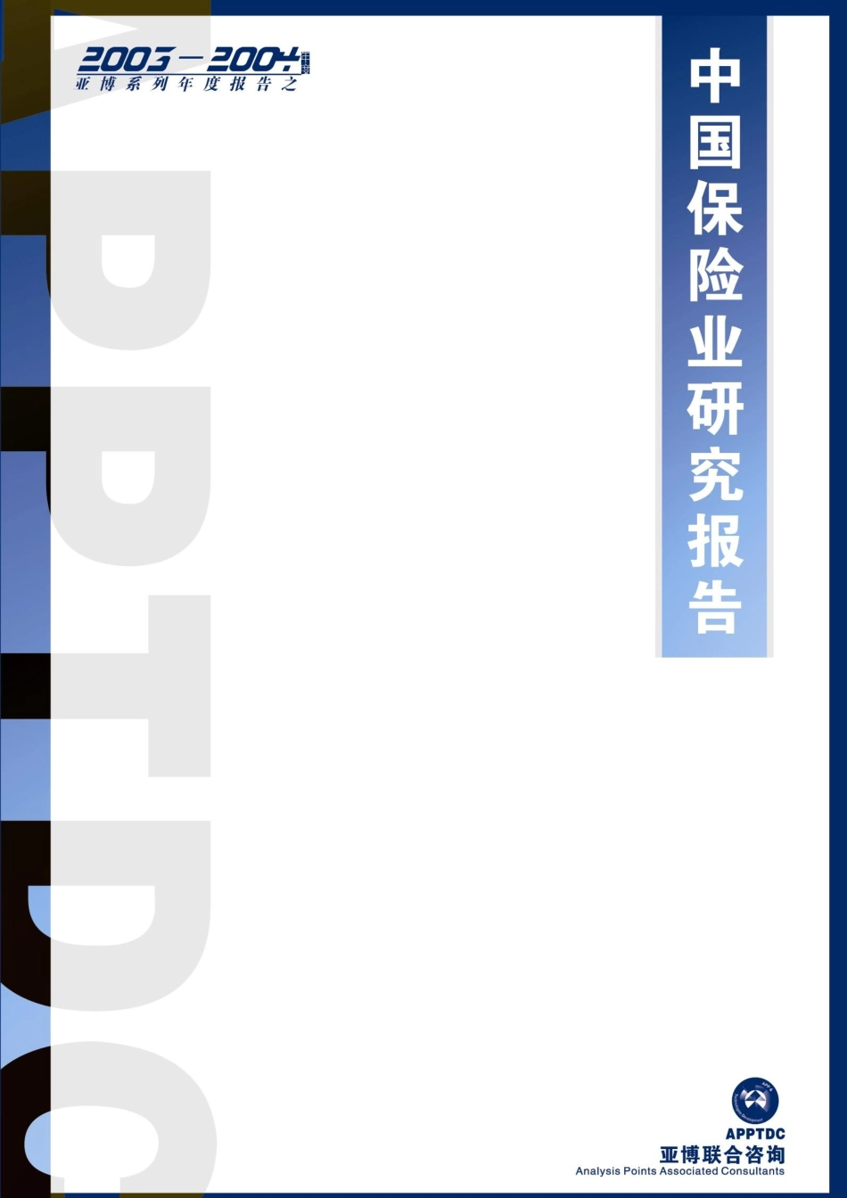 我国保险业研究报告规划_第1页