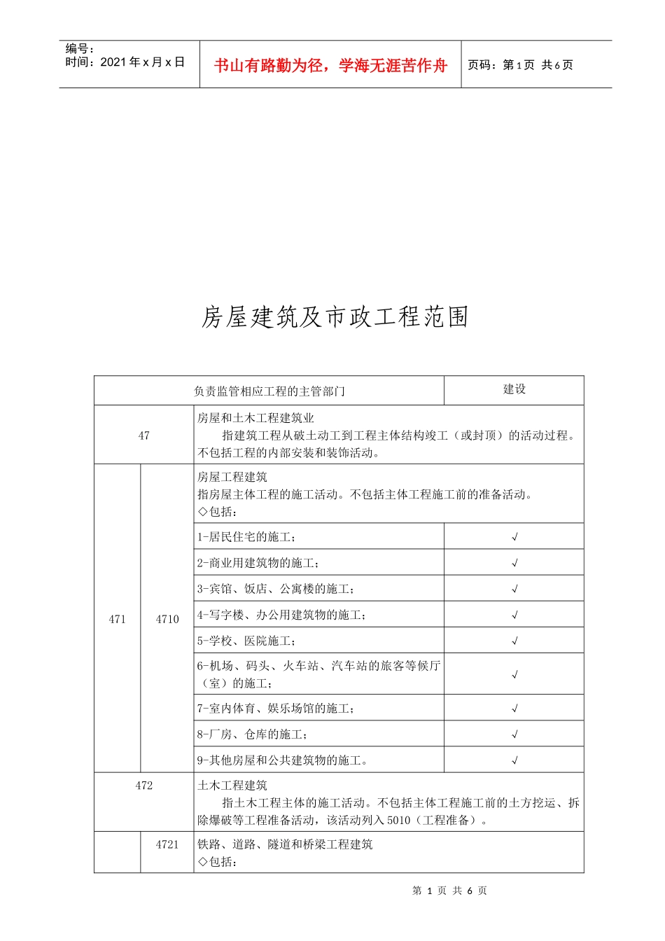 房屋建筑与市政工程的范围_第1页