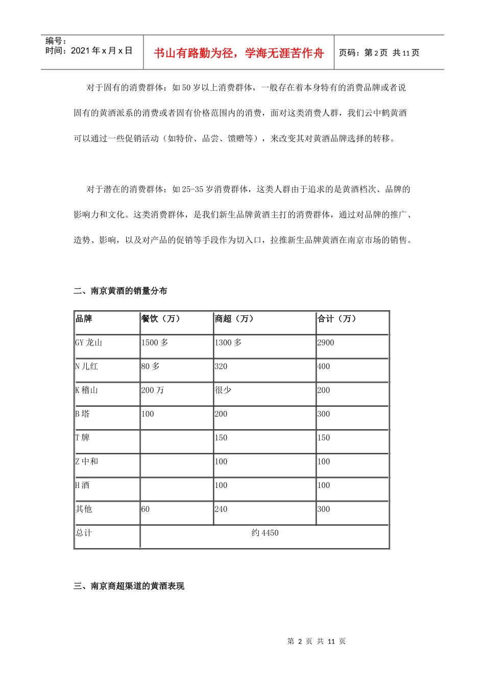 新品牌黄酒南京市场的营销之路_第2页