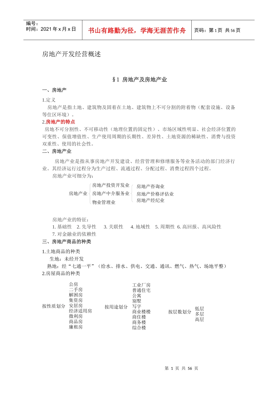 房地产开发经营概述_第1页