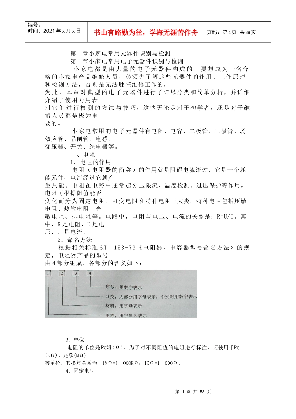 小家电常用元器件识别与检测_第1页