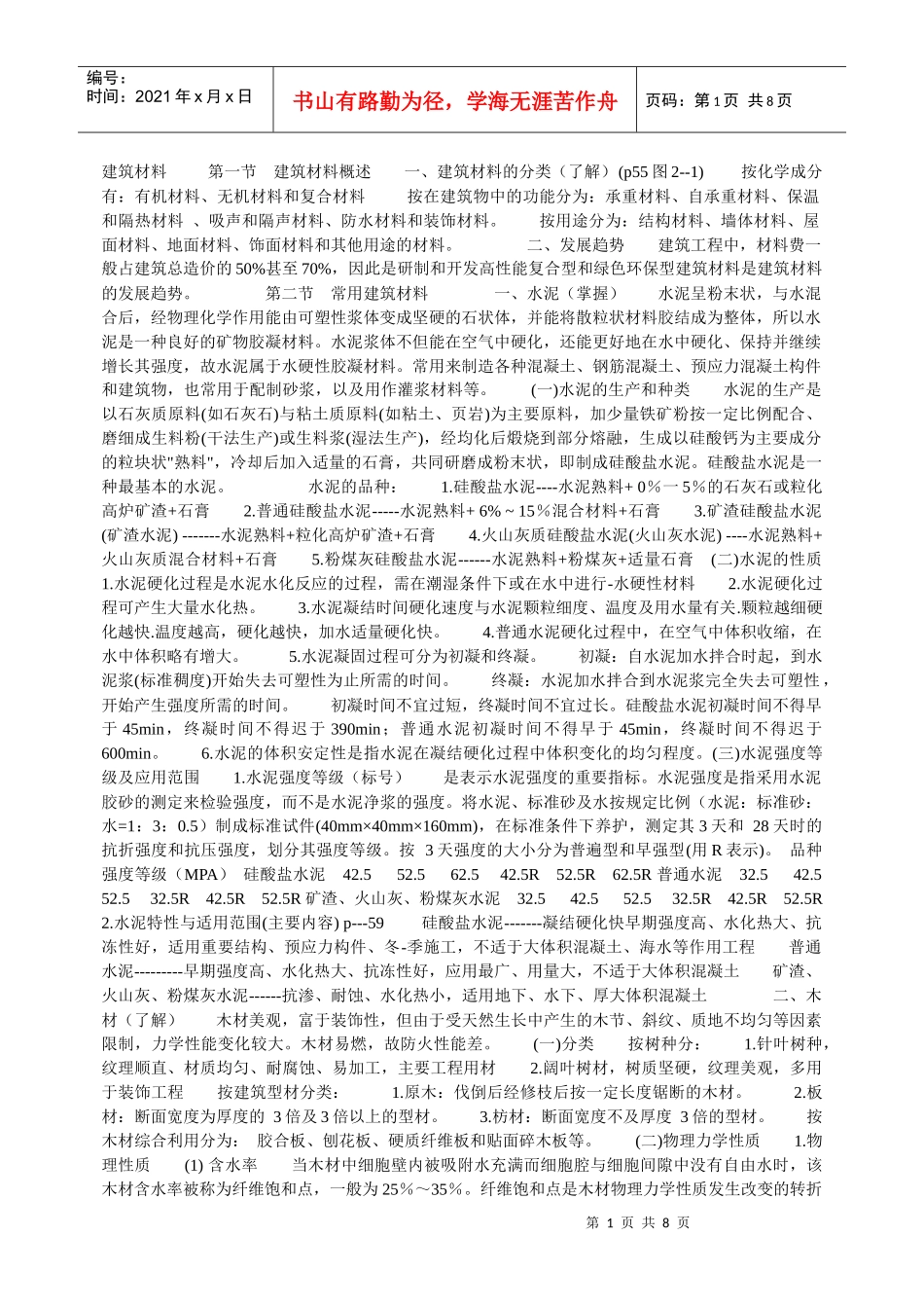 建筑材料 分类_第1页