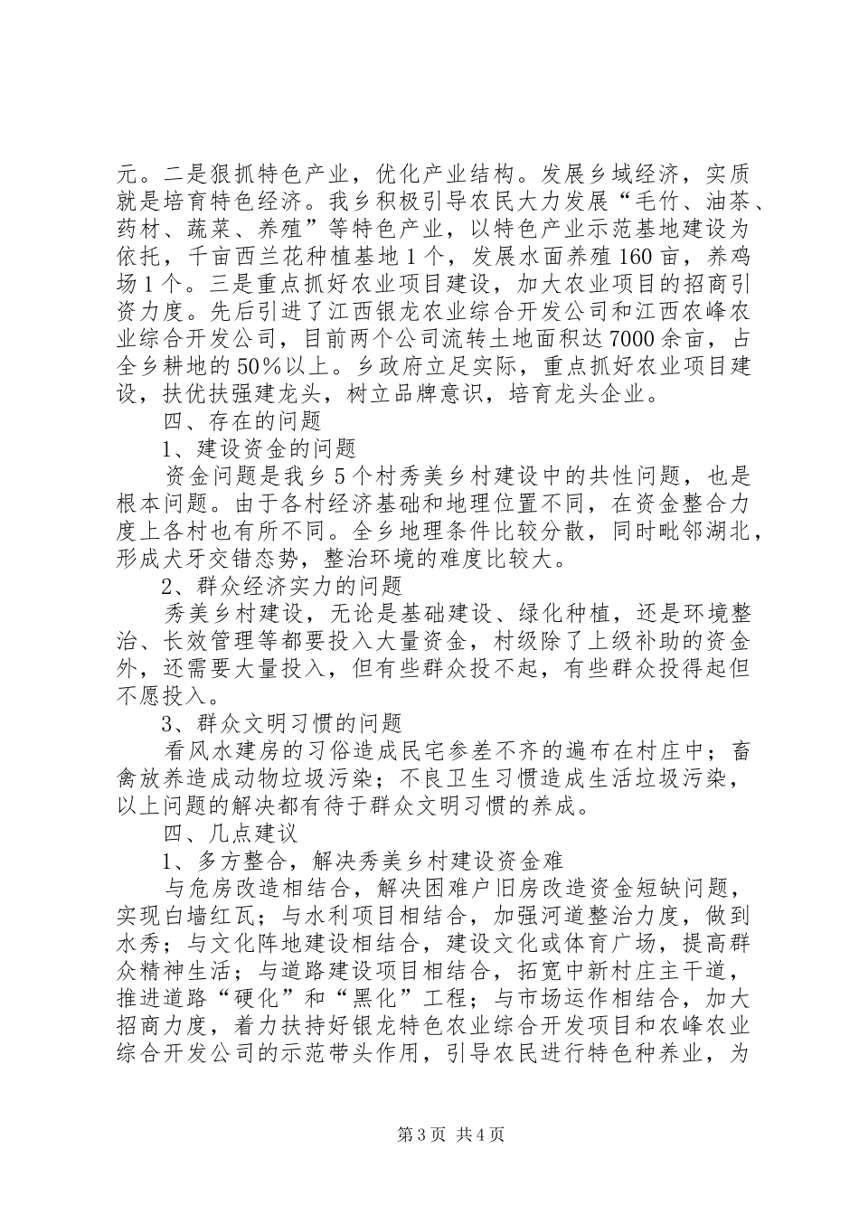 关于秀美乡村调研报告_第3页