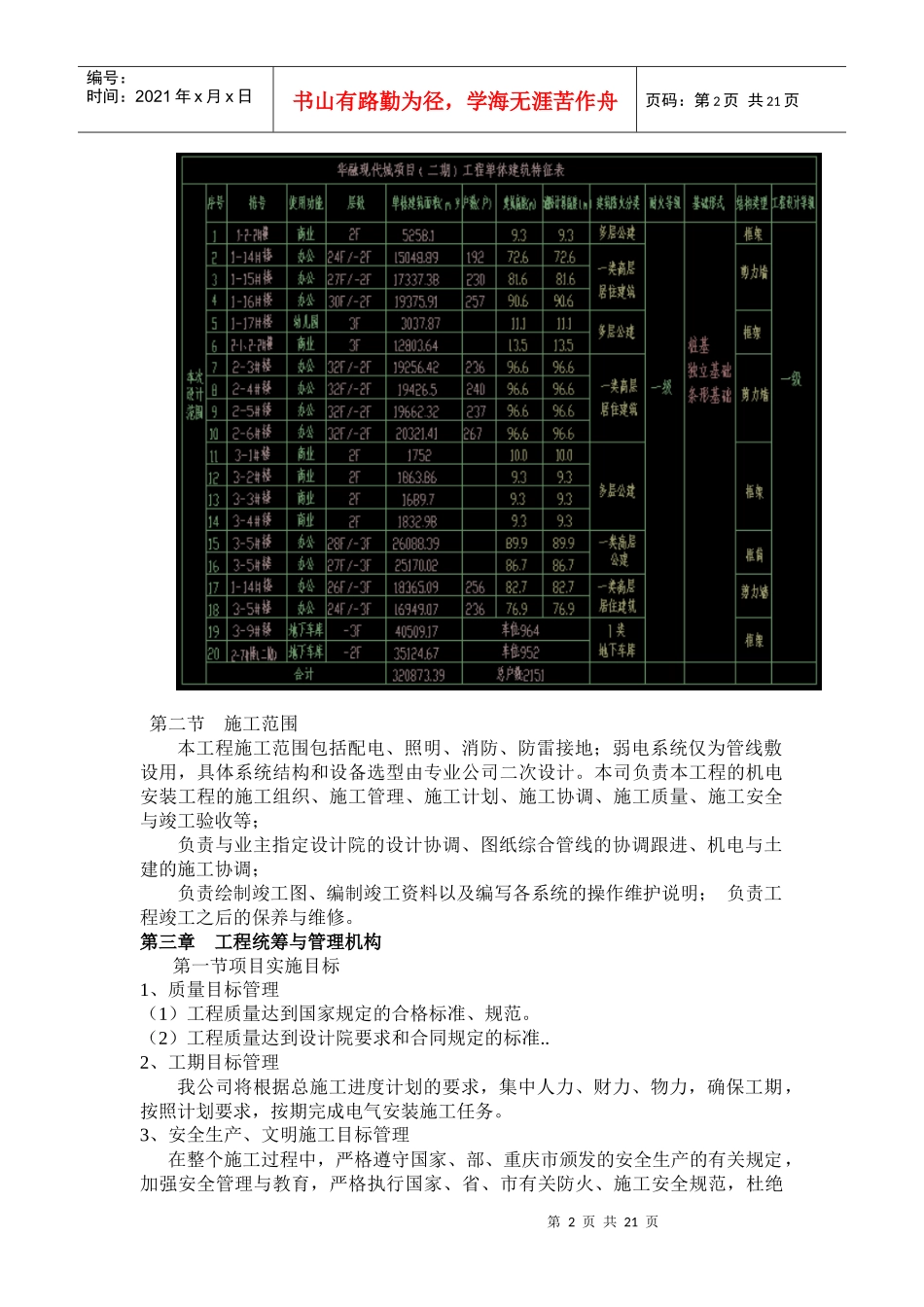 建筑电气施工方案（DOC37页）_第2页