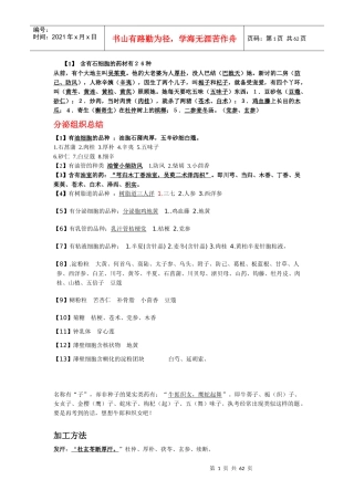 执业中药师中药鉴定学考点重点总结