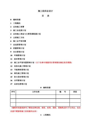 施工组织设计编制模型-中建系统