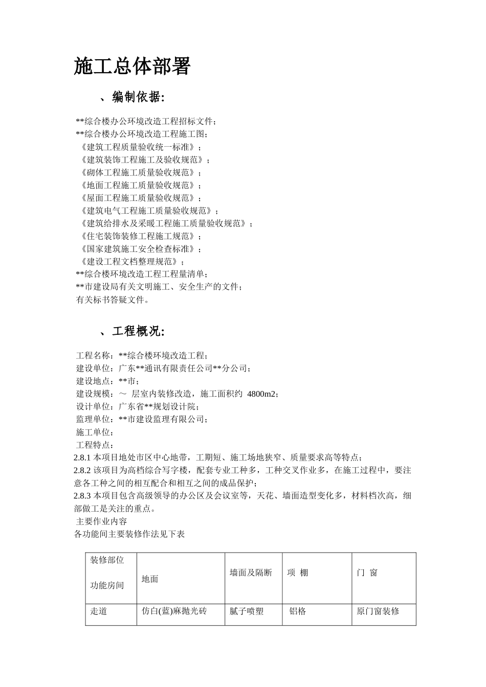 广东某办公楼改造装饰工程施工组织设计方案_第2页