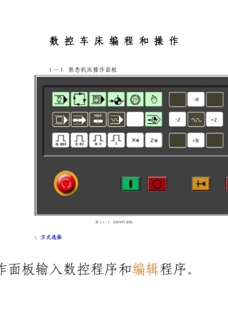 数控机床操作面板图文详解