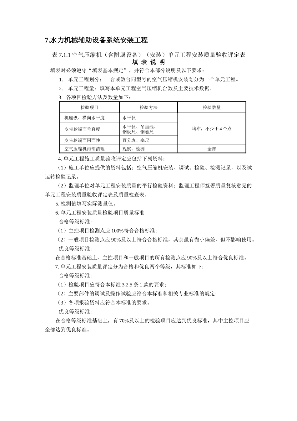 质量评定专用表格——水力机械(吉林编)_第1页