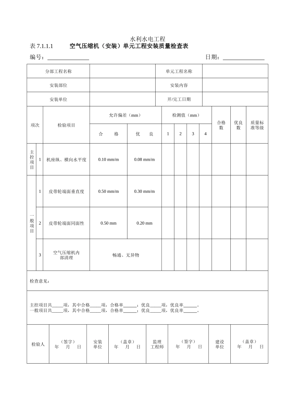 质量评定专用表格——水力机械(吉林编)_第3页