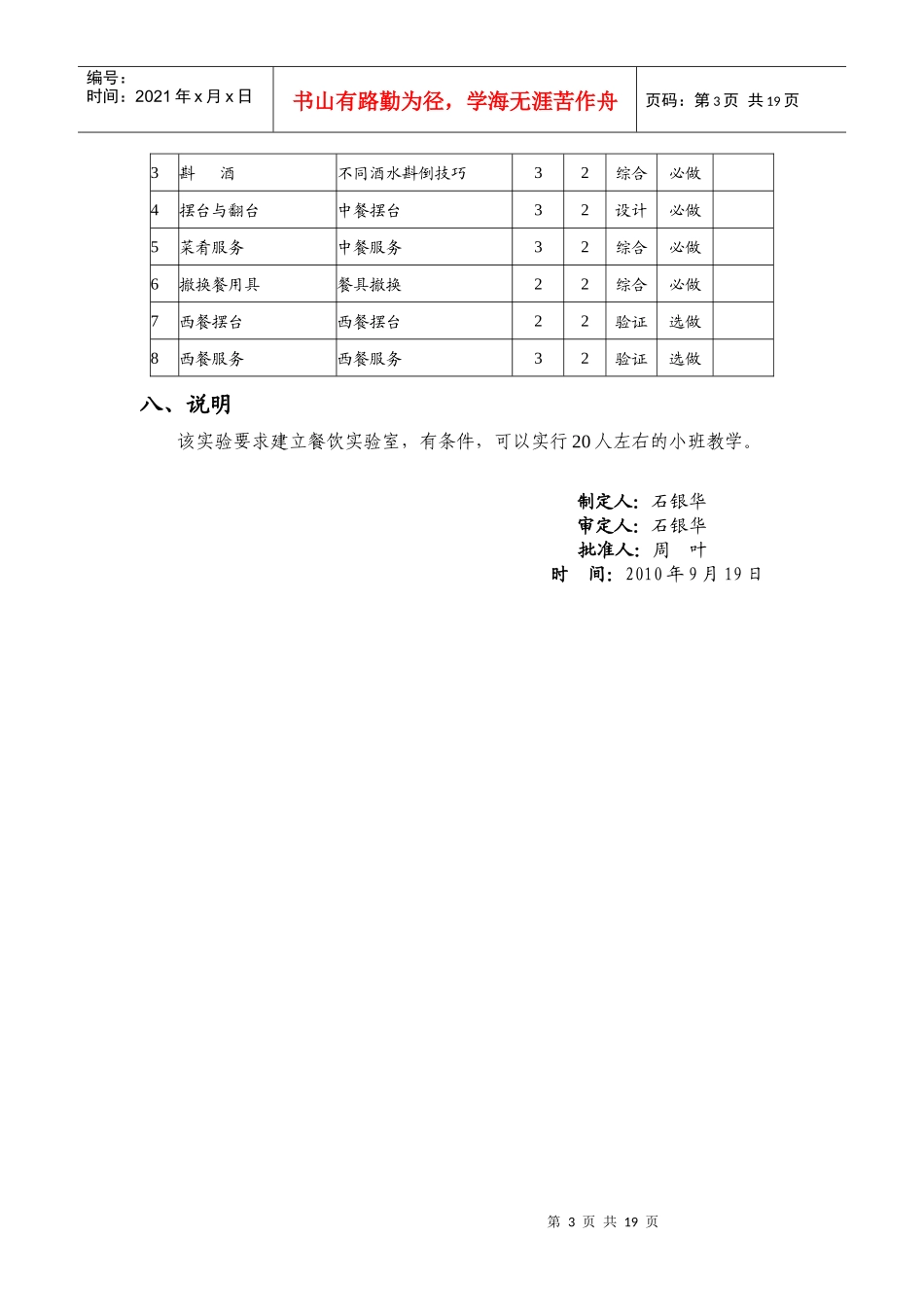 旅游学院实验大纲_第3页