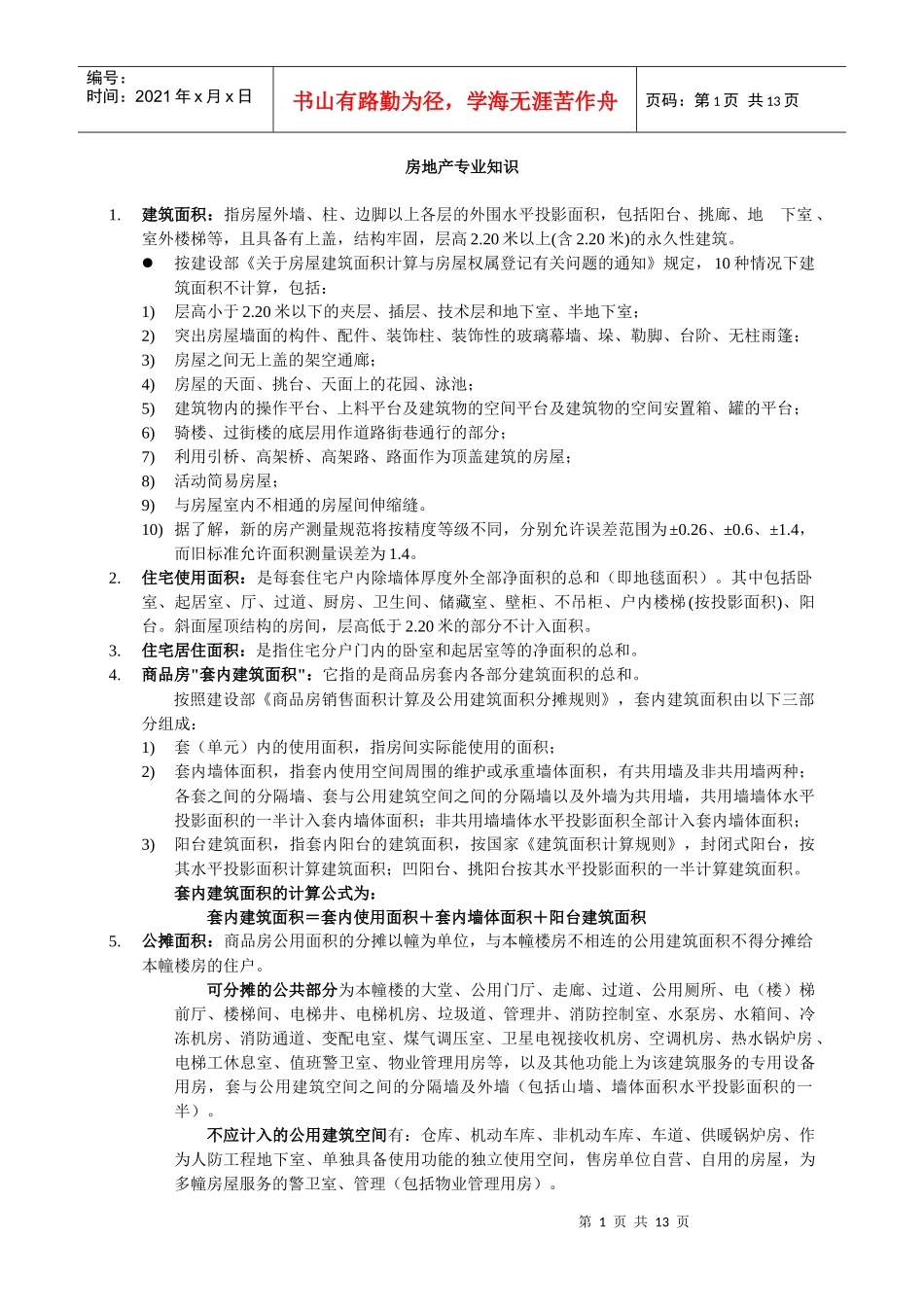 房地产专业知识名词解释_第1页