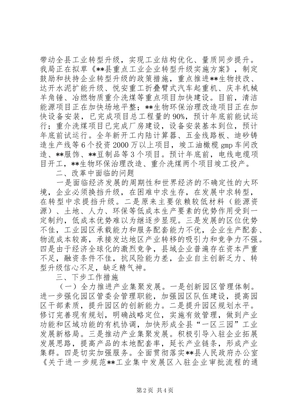 县经信局XX年深化改革工作总结_第2页