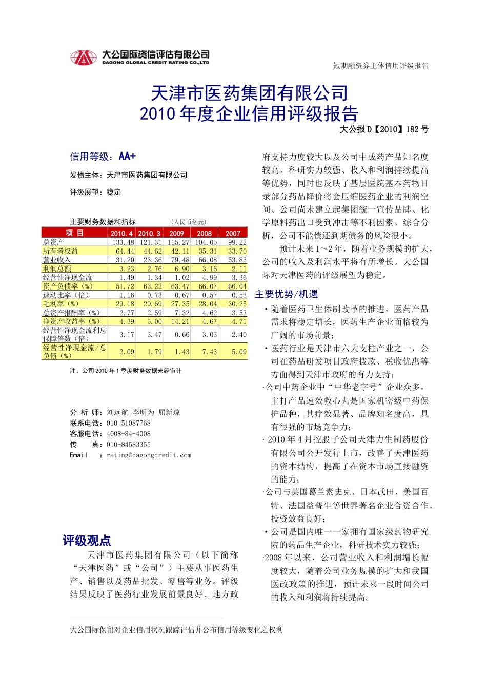 天津市医药集团有限公司_第1页