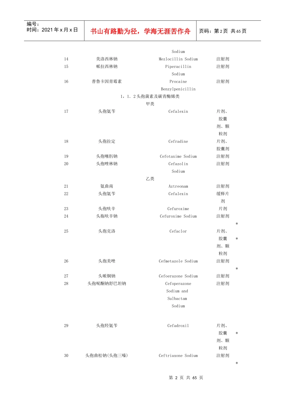 国家基本医疗保险药品目录_第2页