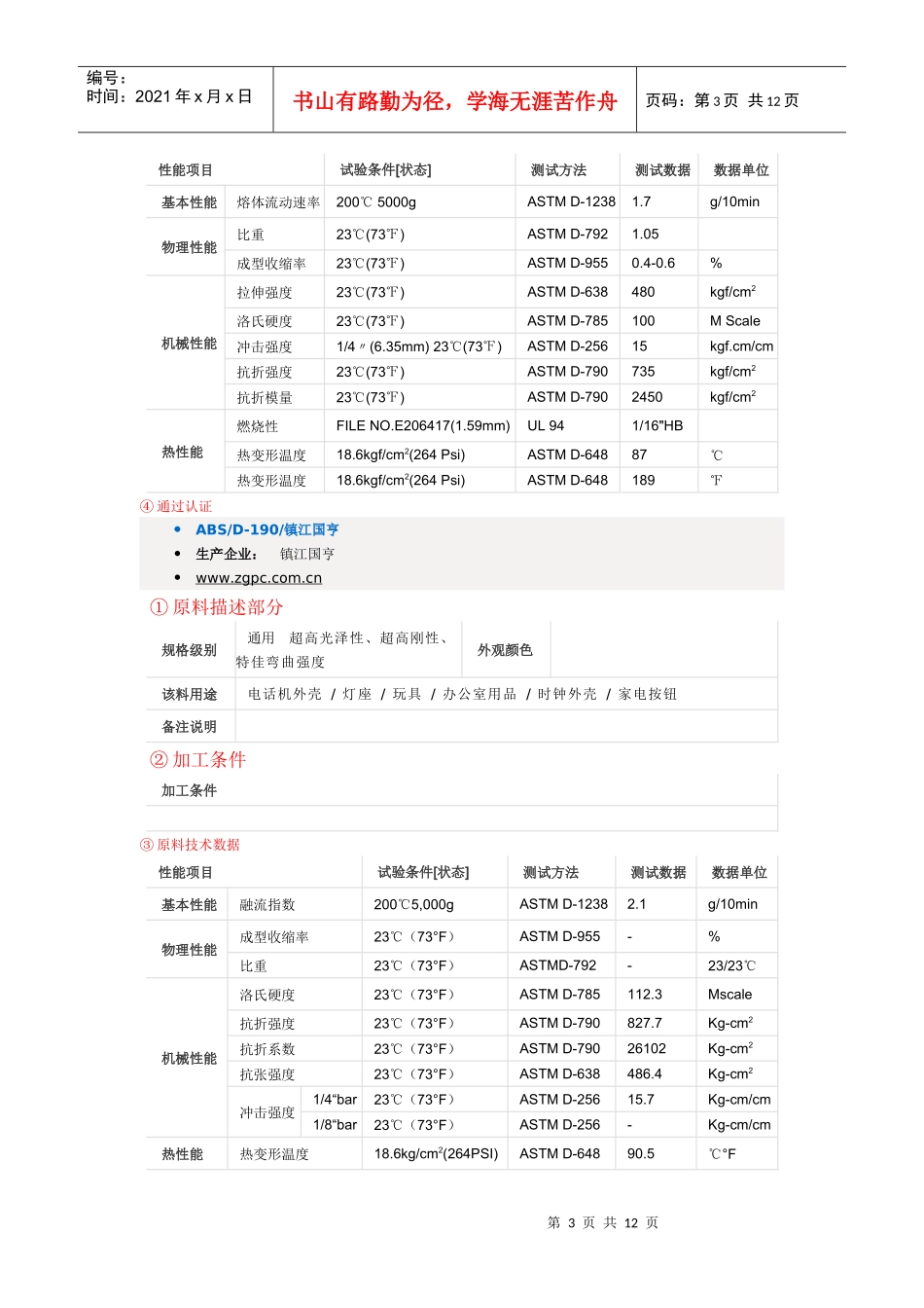 塑料原材料ABS种类介绍_第3页