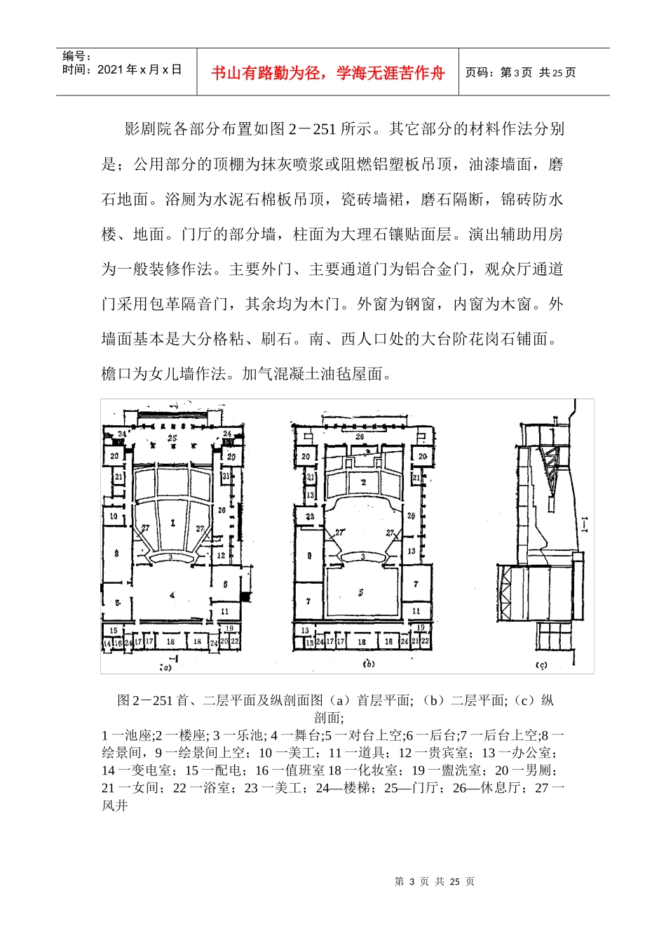 影剧院工程施工组织设计_第3页