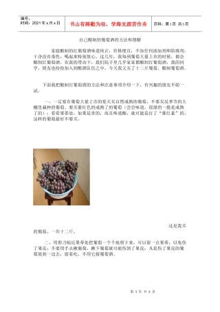 家庭自酿红葡萄酒