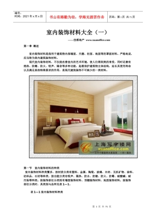 室内装饰材料大全（一）-佳都地产