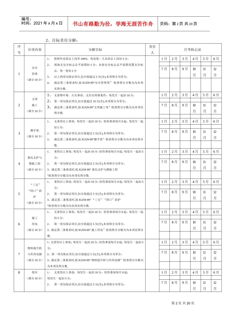 厦门XX大厦安全文明施工组织设计(DOC20页)_第2页